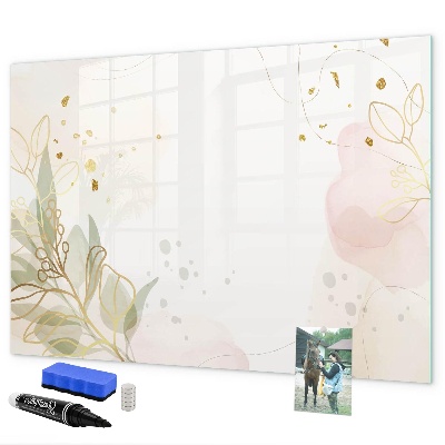 Memobord van glas met print inclusief neodymium magneten Een stijlvol bord voor het presenteren van foto's