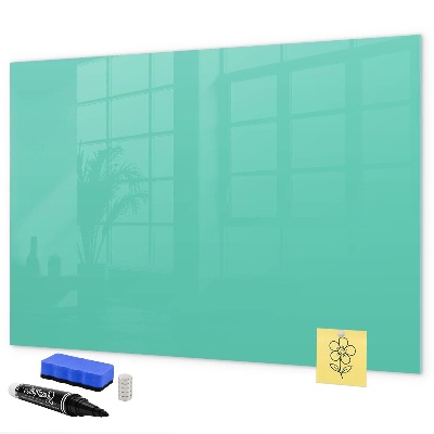Memobord van glas met print inclusief neodymium magneten Een kleurrijk prikbord voor notities en foto's