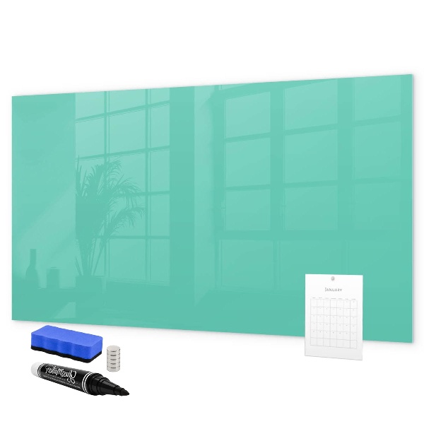 Memobord van glas met print inclusief neodymium magneten Een kleurrijk prikbord voor notities en foto's