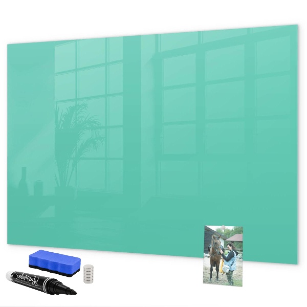 Memobord van glas met print inclusief neodymium magneten Een kleurrijk prikbord voor notities en foto's