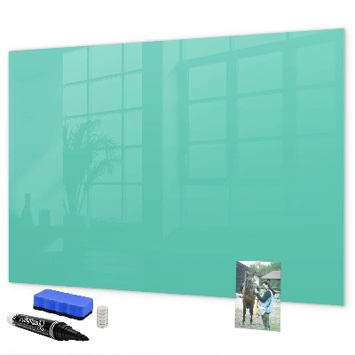 Memobord van glas met print inclusief neodymium magneten Een kleurrijk prikbord voor notities en foto's