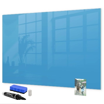 Decoratief glazen wandbord beschrijfbaar en magnetisch Een kleurrijk prikbord voor notities en foto's