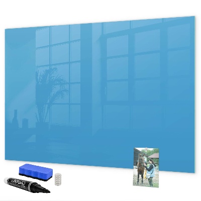 Decoratief glazen wandbord beschrijfbaar en magnetisch Een kleurrijk prikbord voor notities en foto's