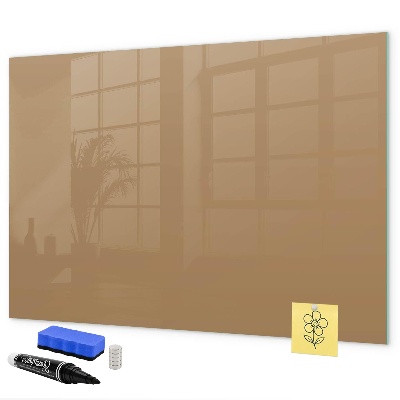 Decoratief glazen wandbord beschrijfbaar en magnetisch Notitie- en fotobord