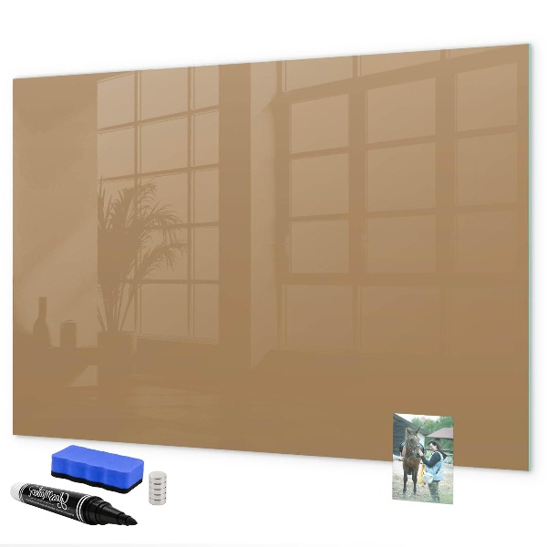 Decoratief glazen wandbord beschrijfbaar en magnetisch Notitie- en fotobord