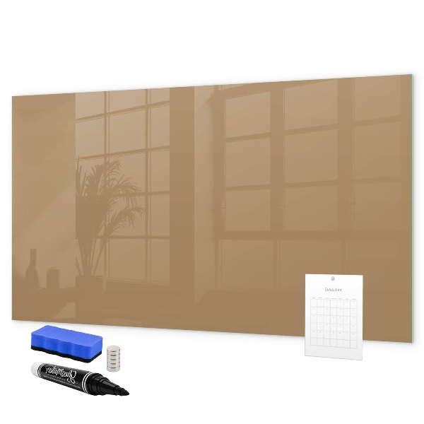 Decoratief glazen wandbord beschrijfbaar en magnetisch Notitie- en fotobord