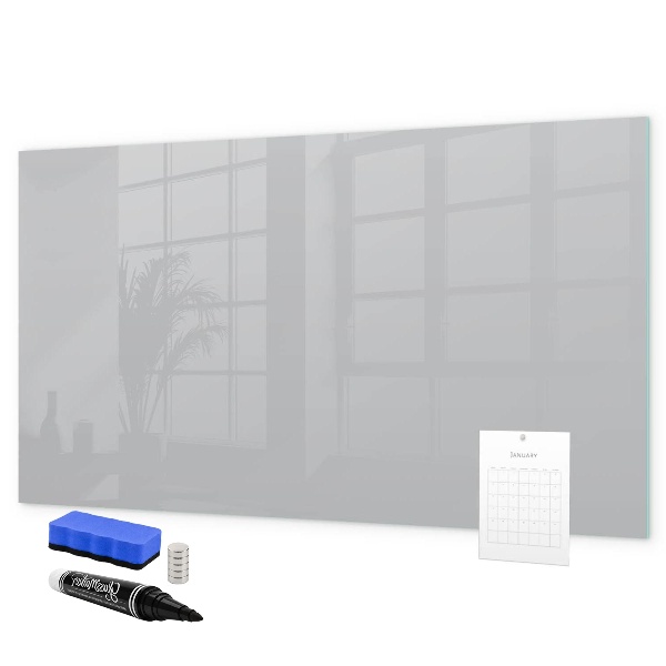 Decoratief glazen wandbord beschrijfbaar en magnetisch Een praktisch prikbord voor notities en foto's.
