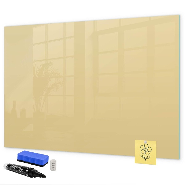 Decoratief glazen wandbord beschrijfbaar en magnetisch Een knusse plek voor herinneringen en aantekeningen.