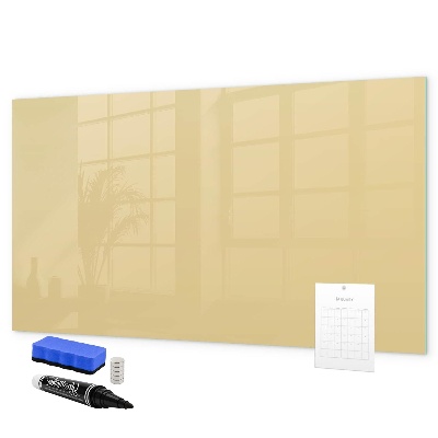 Decoratief glazen wandbord beschrijfbaar en magnetisch Een knusse plek voor herinneringen en aantekeningen.