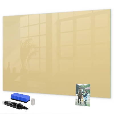 Decoratief glazen wandbord beschrijfbaar en magnetisch Een knusse plek voor herinneringen en aantekeningen.