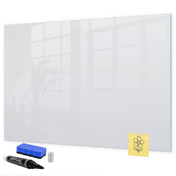 Memobord van glas met print inclusief neodymium magneten Een praktisch prikbord voor notities en foto's.