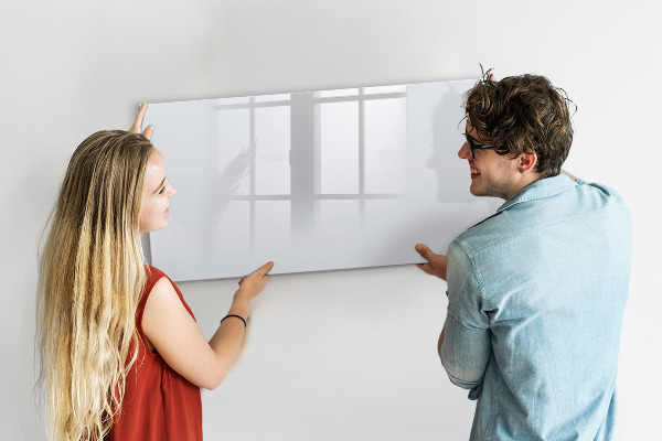 Memobord van glas met print inclusief neodymium magneten Een praktisch prikbord voor notities en foto's.