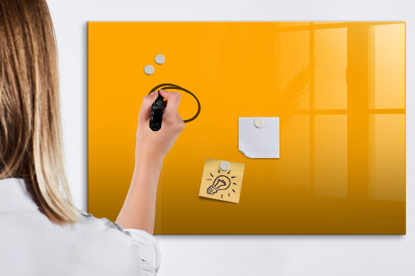 Memobord van glas met print inclusief neodymium magneten Een kleurrijk prikbord voor notities en foto's