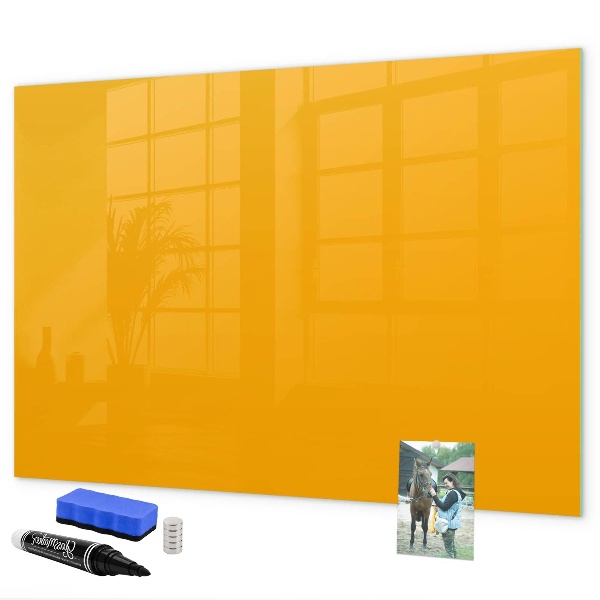 Memobord van glas met print inclusief neodymium magneten Een kleurrijk prikbord voor notities en foto's