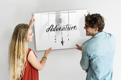 Memobord van glas met print inclusief neodymium magneten Creatief moodboard voor het presenteren van herinneringen