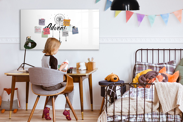 Memobord van glas met print inclusief neodymium magneten Creatief moodboard voor het presenteren van herinneringen