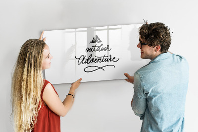 Memobord van glas met print inclusief neodymium magneten Een prikbord voor creatieve notities en foto's.