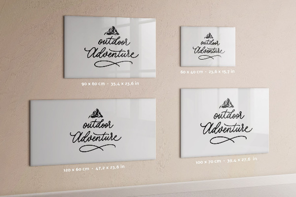 Memobord van glas met print inclusief neodymium magneten Een prikbord voor creatieve notities en foto's.