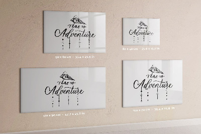 Decoratief glazen wandbord beschrijfbaar en magnetisch Creatief fotopresentatiebord