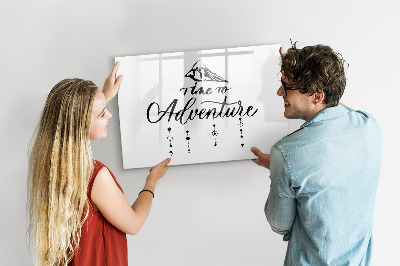 Decoratief glazen wandbord beschrijfbaar en magnetisch Creatief fotopresentatiebord