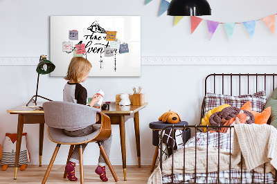 Decoratief glazen wandbord beschrijfbaar en magnetisch Creatief fotopresentatiebord