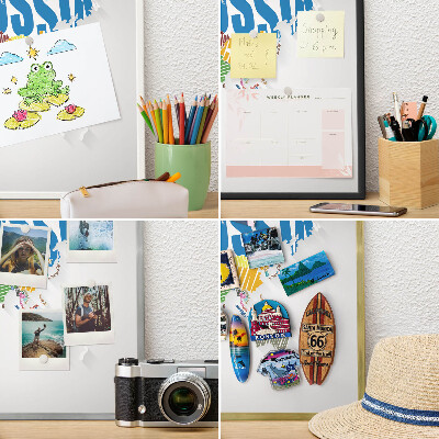 Wandbord voor magneten in een zwarte lijst Kleurenkaart