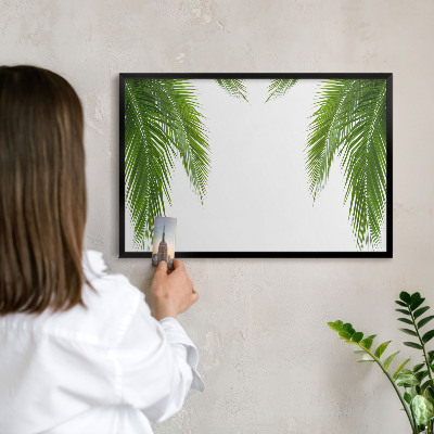 Wandbord voor magneten in een zwarte lijst Exotische natuur