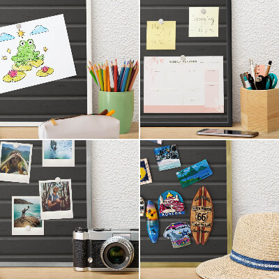 Wandbord voor magneten in een zwarte lijst Paneeltextuur