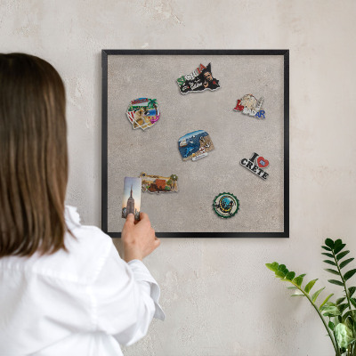 Wandbord voor magneten in een zwarte lijst Neutrale elegantie