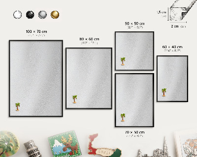 Wandbord voor magneten in een zwarte lijst Elegante textuur