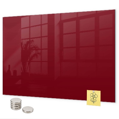 Magnetisch bord Bordeauxrode kleur