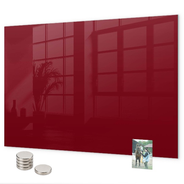 Magnetisch bord Bordeauxrode kleur