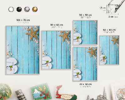 Magneetbord voor souvenir magneten met zilveren lijst Vakantierust