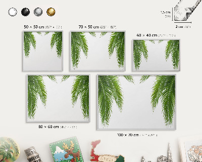 Decoratief metalen magneetbord in een zilveren lijst Exotische natuur
