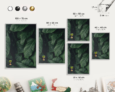Magneetbord voor souvenir magneten met zilveren lijst Het groen van de natuur