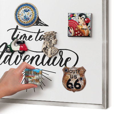 Decoratief metalen magneetbord in een zilveren lijst De ontdekkingsreis