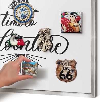 Decoratief metalen magneetbord in een zilveren lijst De ontdekkingsreis