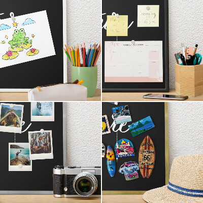 Magneetbord voor souvenir magneten met zilveren lijst Buitenavontuur