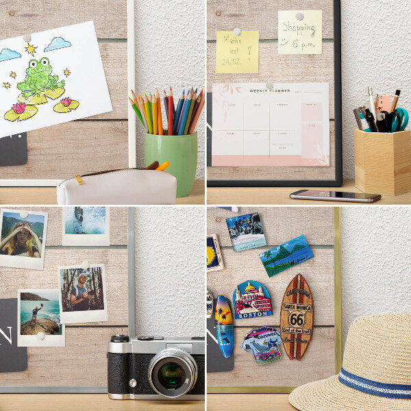 Decoratief metalen magneetbord in een zilveren lijst Motivatie elke dag