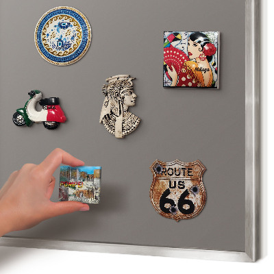 Magneetbord voor souvenir magneten met zilveren lijst Donkergrijs