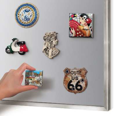 Magneetbord voor souvenir magneten met zilveren lijst Grijze gradiënt