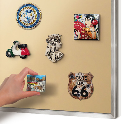 Decoratief metalen magneetbord in een zilveren lijst Romige Harmonie
