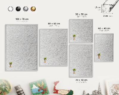 Decoratief metalen magneetbord in een zilveren lijst Opengewerkte elegantie