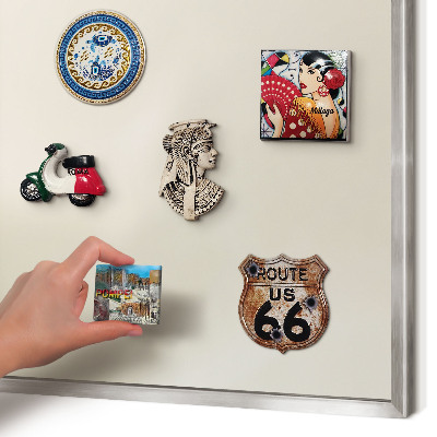 Decoratief metalen magneetbord in een zilveren lijst Misttoon