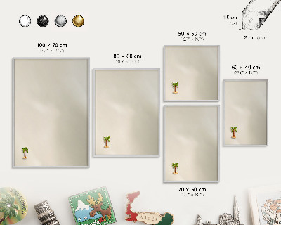 Decoratief metalen magneetbord in een zilveren lijst Misttoon