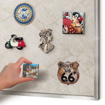 Decoratief metalen magneetbord in een zilveren lijst Natuurlijke elegantie