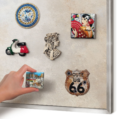Magneetbord voor souvenir magneten met zilveren lijst Neutrale achtergrond