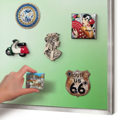 Decoratief metalen magneetbord in een zilveren lijst Groene harmonie
