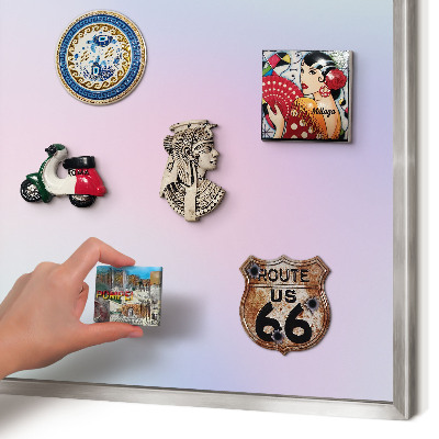 Magneetbord voor souvenir magneten met zilveren lijst Pastelkleurige overgang