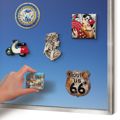 Decoratief metalen magneetbord in een zilveren lijst Blauwe kleurovergangen